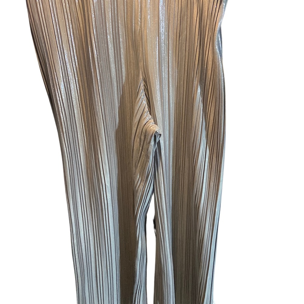 Metallic Pleated Women's Pants